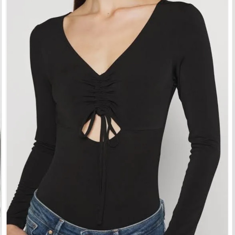 NWT - Topshop - Ruched Bust Bodysuit - 6